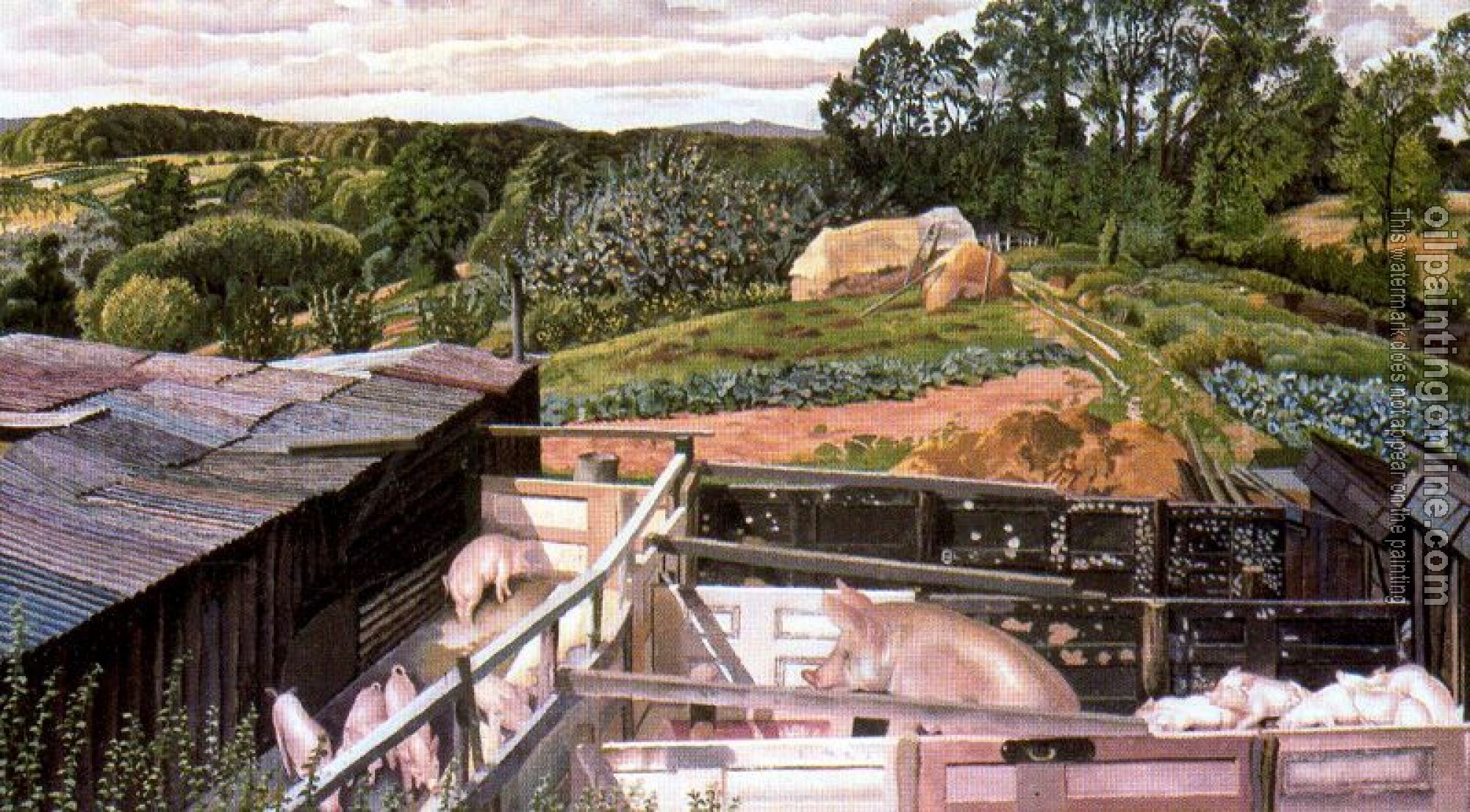 Stanley Spencer - Rickets Farm, Cookham Dene